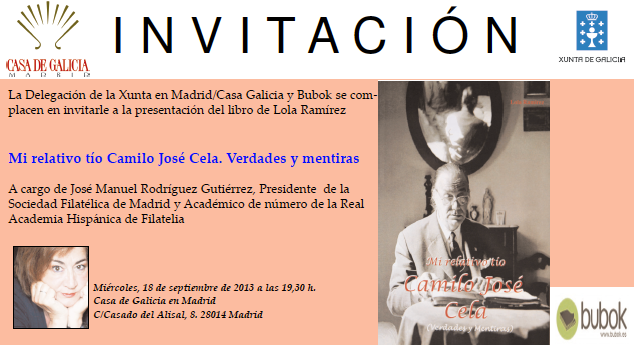Presentación del libro «Mi relativo tío Camilo José Cela»
